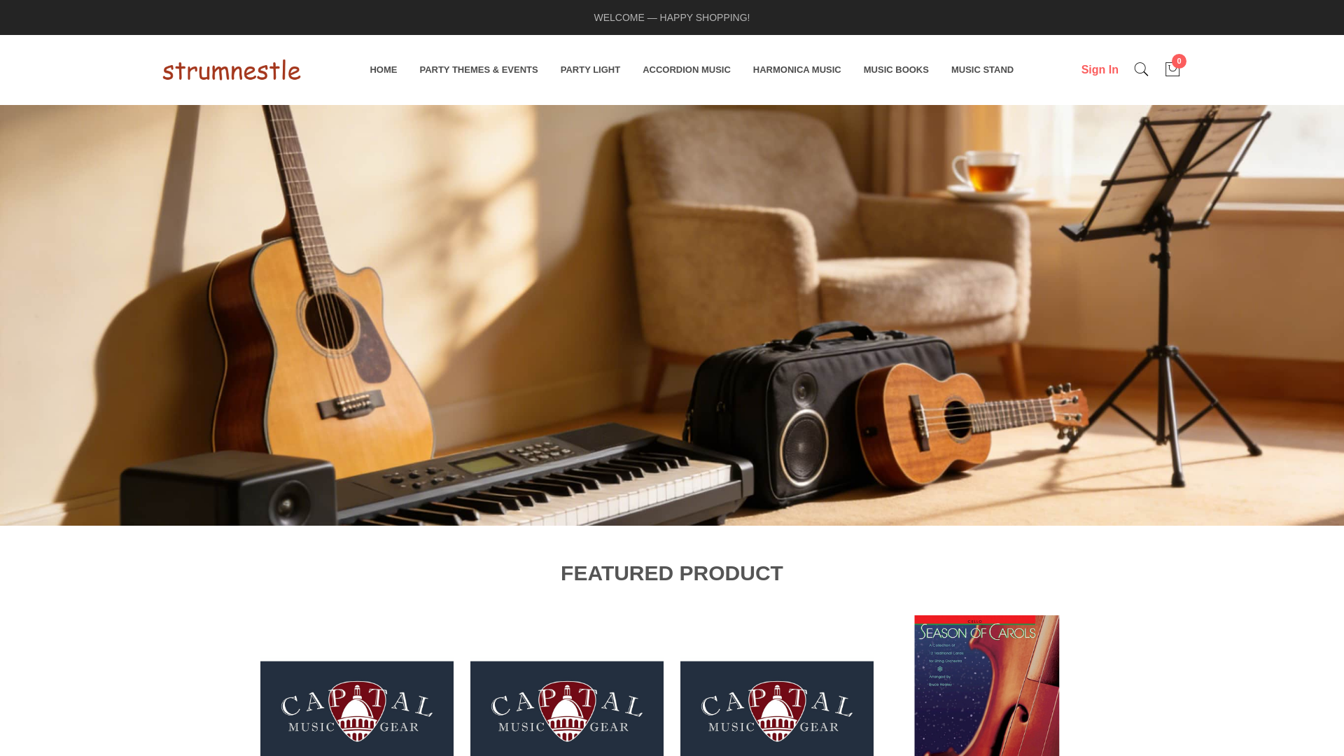 website screenshot of https://strumnestle.com/