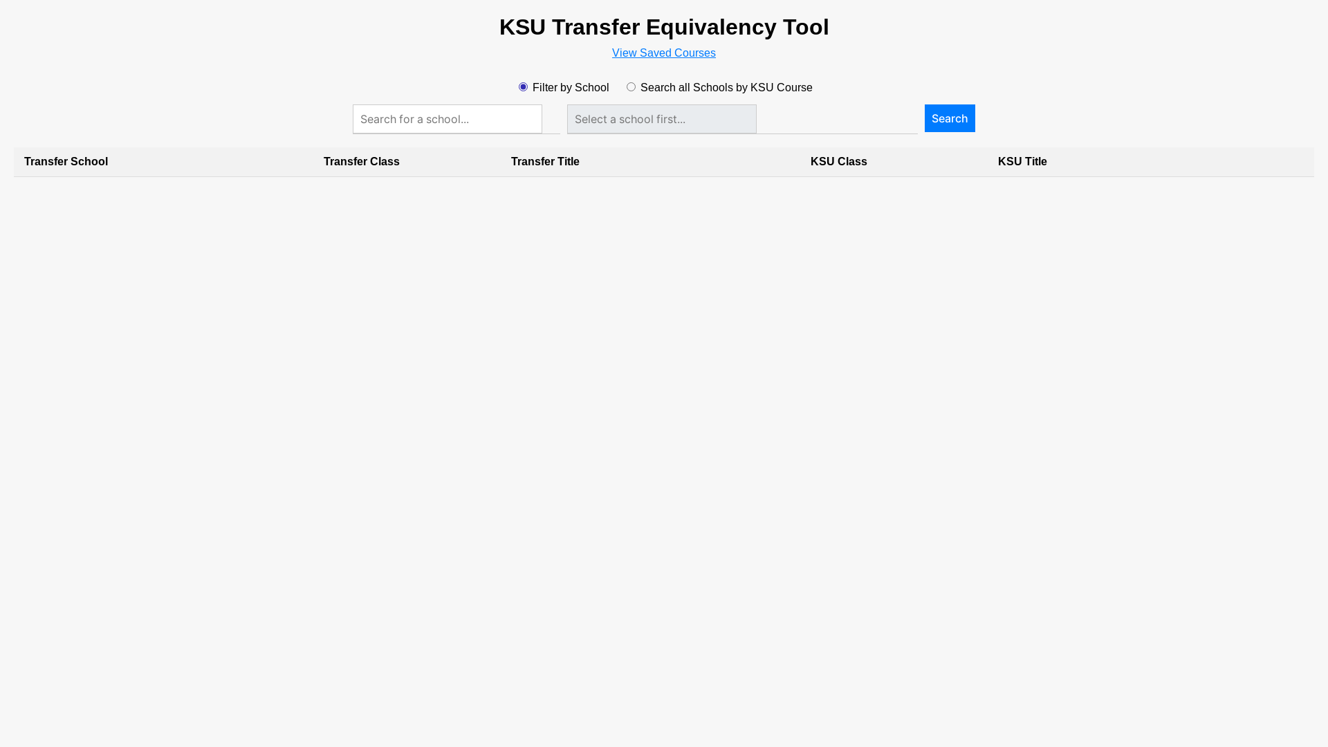 website screenshot of https://ksutransfertool.com/