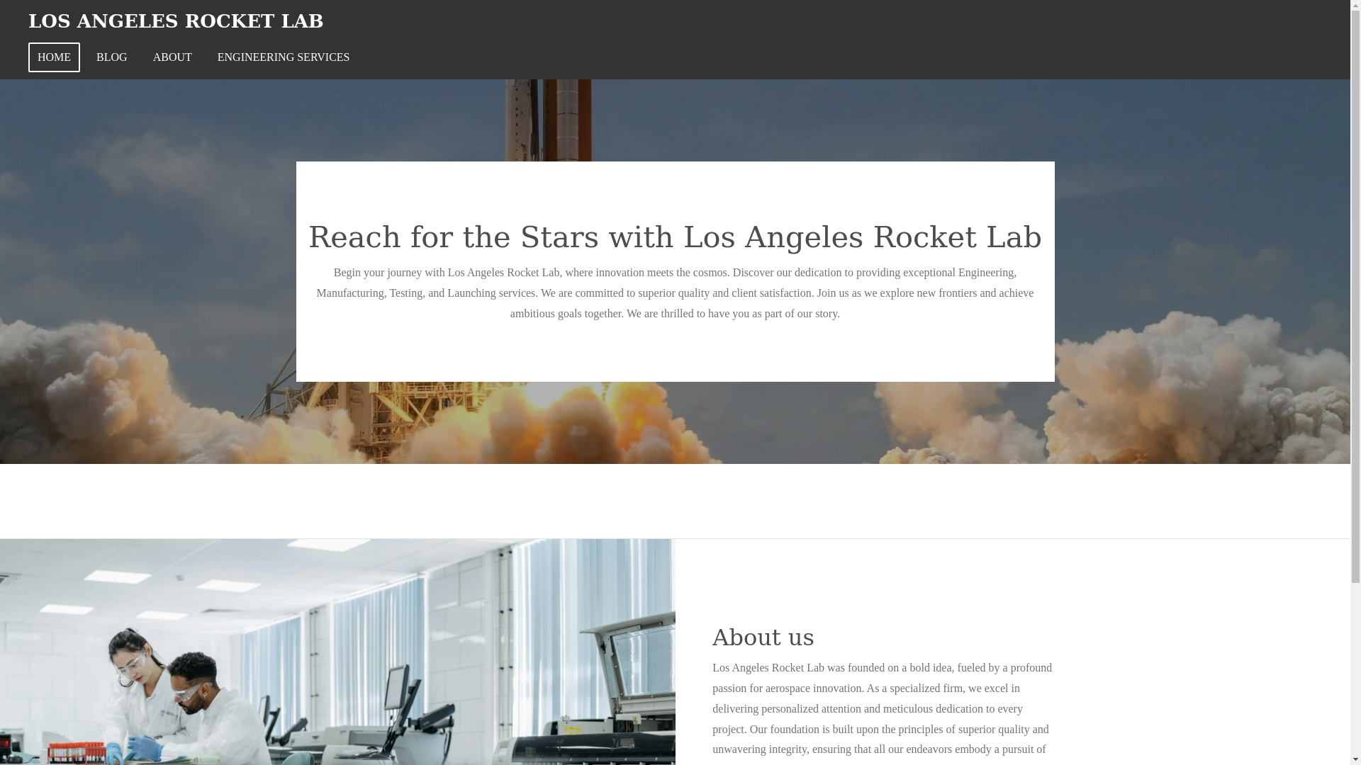 website screenshot of https://losangelesrocketlab.com/