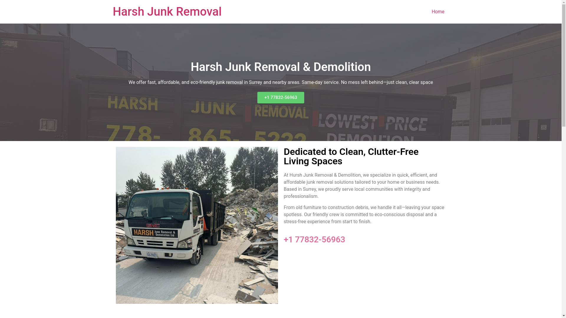 website screenshot of https://harshjunkremoval.com/