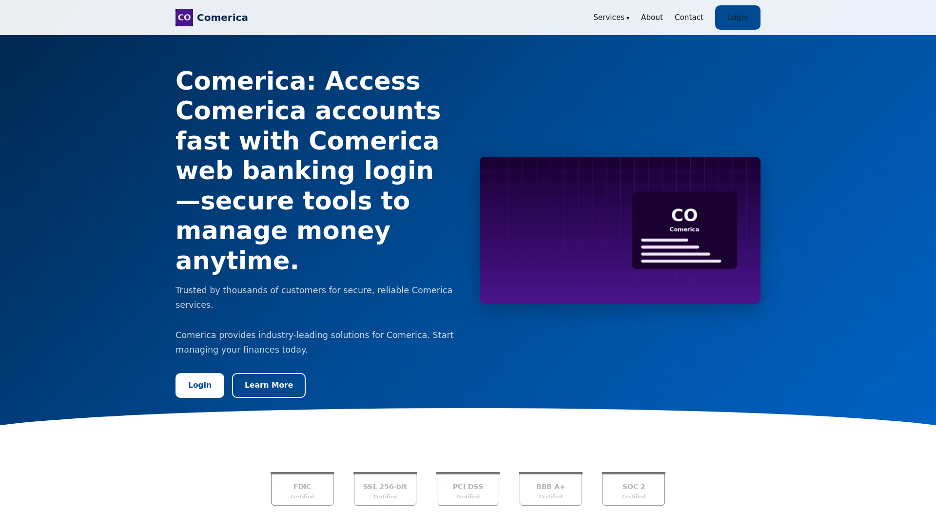 website screenshot of https://comenica.co.com