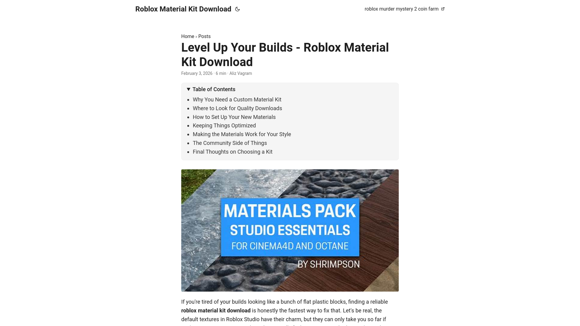 website screenshot of https://roblox-material-kit-download.pages.dev/