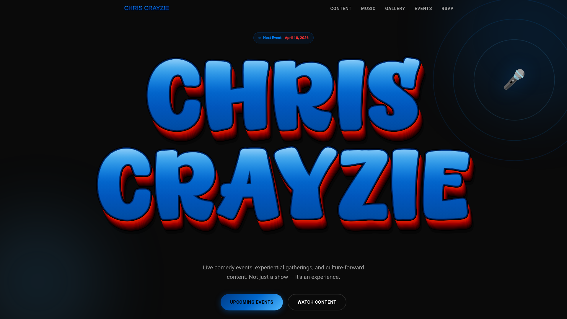 website screenshot of https://chris-crayzie.pages.dev/