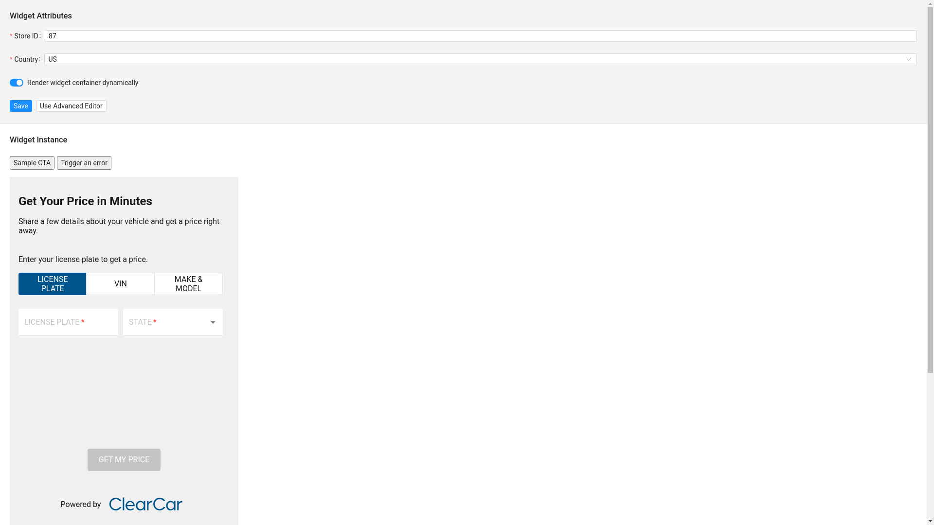 website screenshot of https://drvtrd-widget.netlify.app/