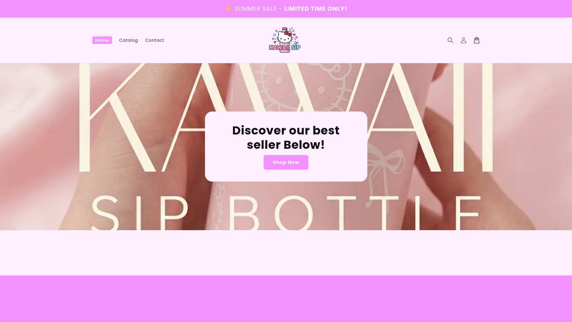 website screenshot of https://kawaiisip.store/
