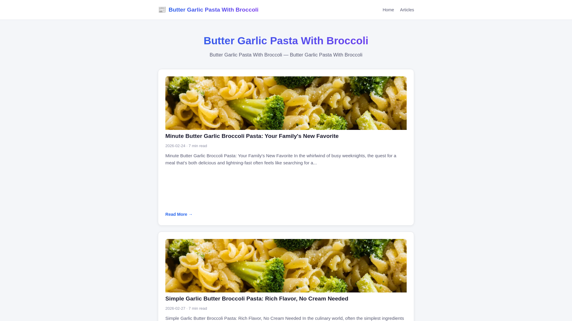website screenshot of https://butter-garlic-pasta-with-broccoli.pages.dev/