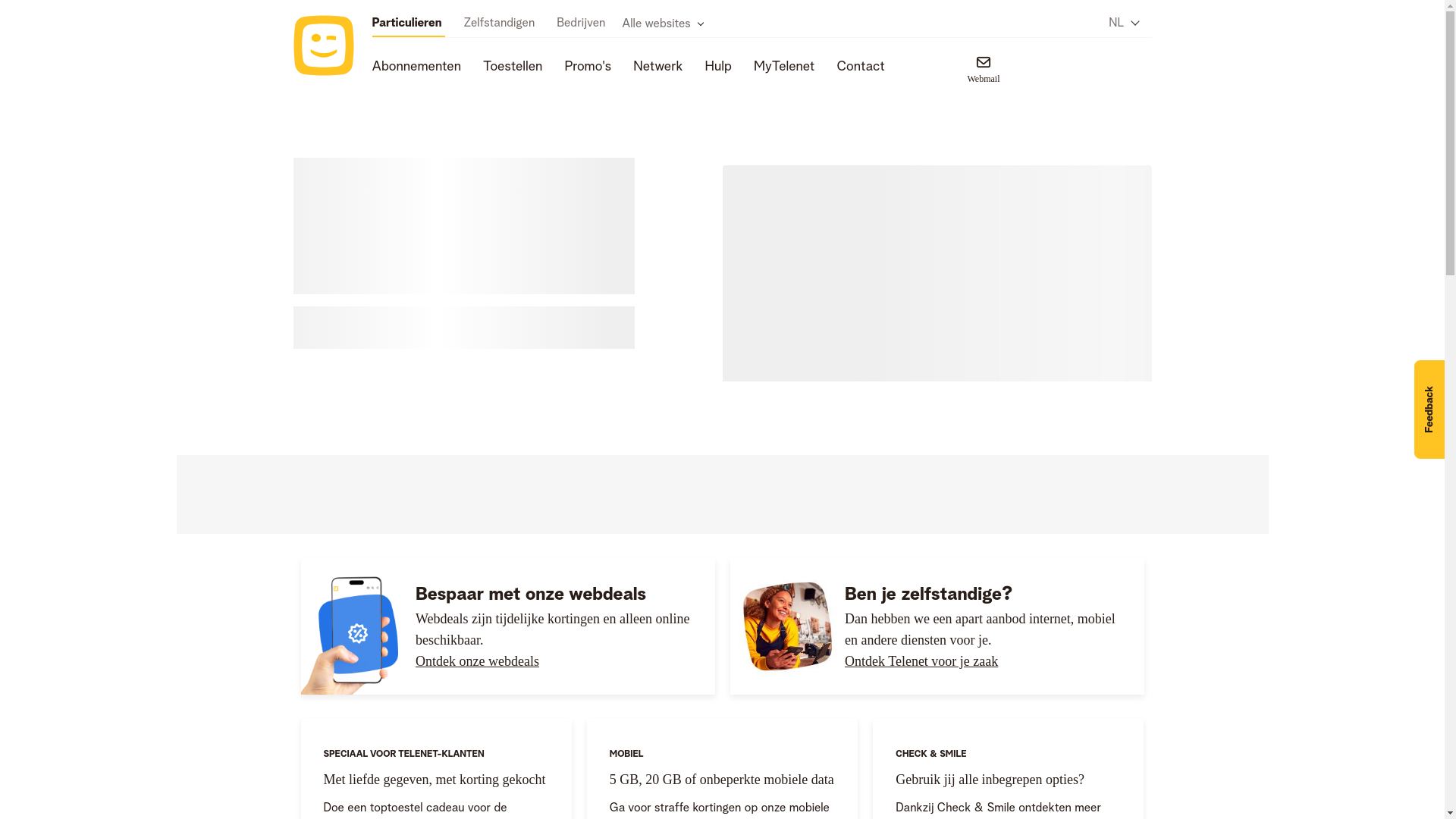 website screenshot of https://teLENeT.be