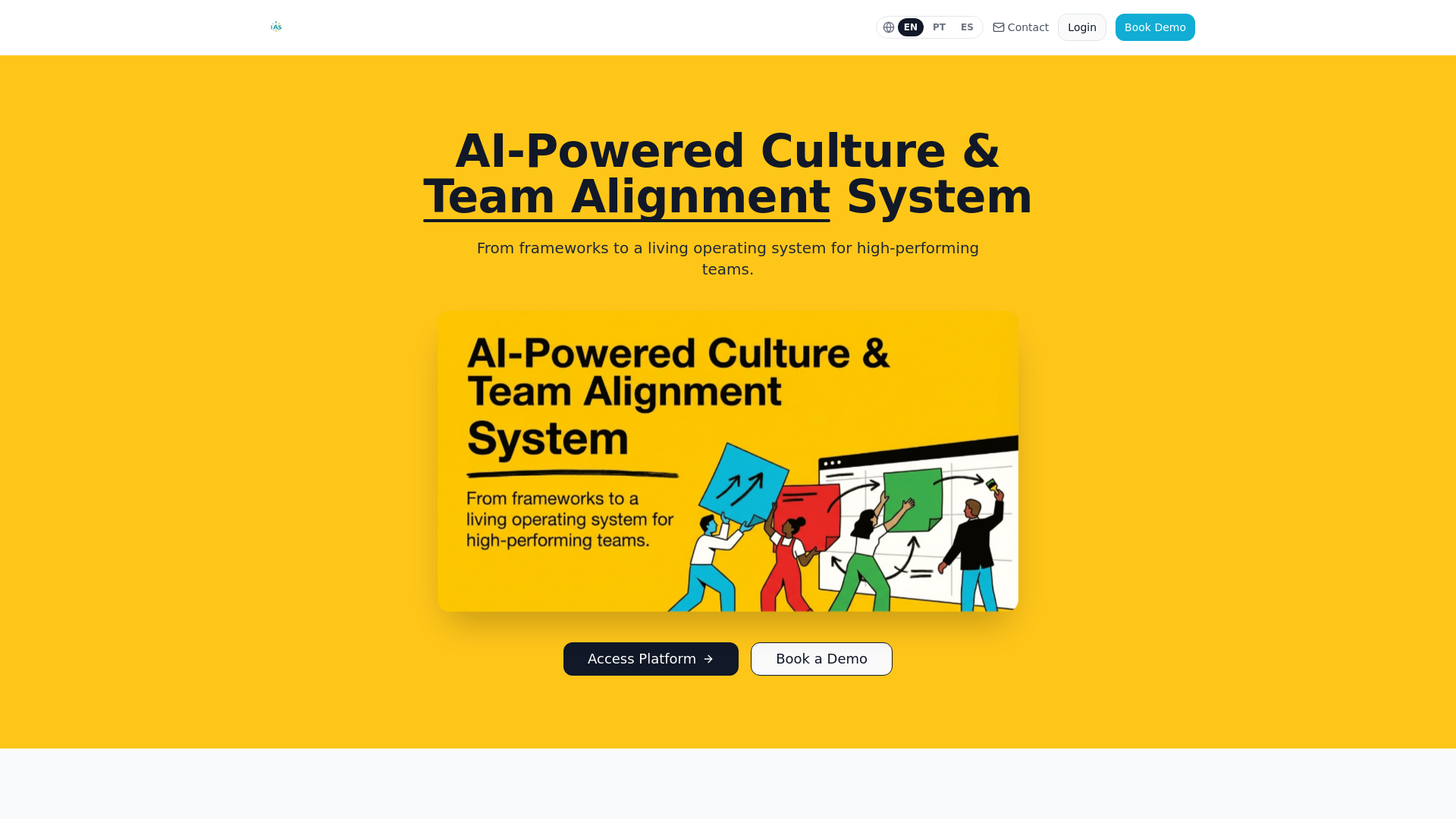website screenshot of https://innovationalignmentsystem.ai