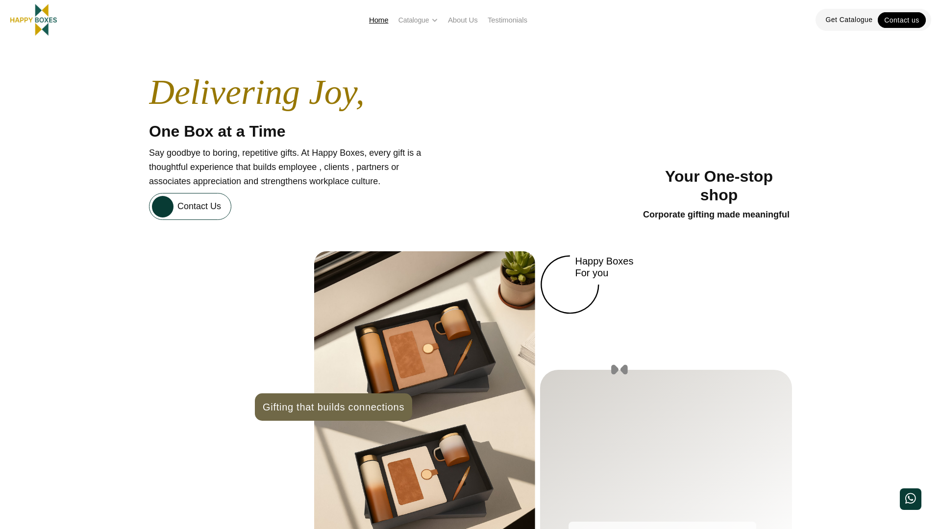 website screenshot of https://happyboxes.org.in/