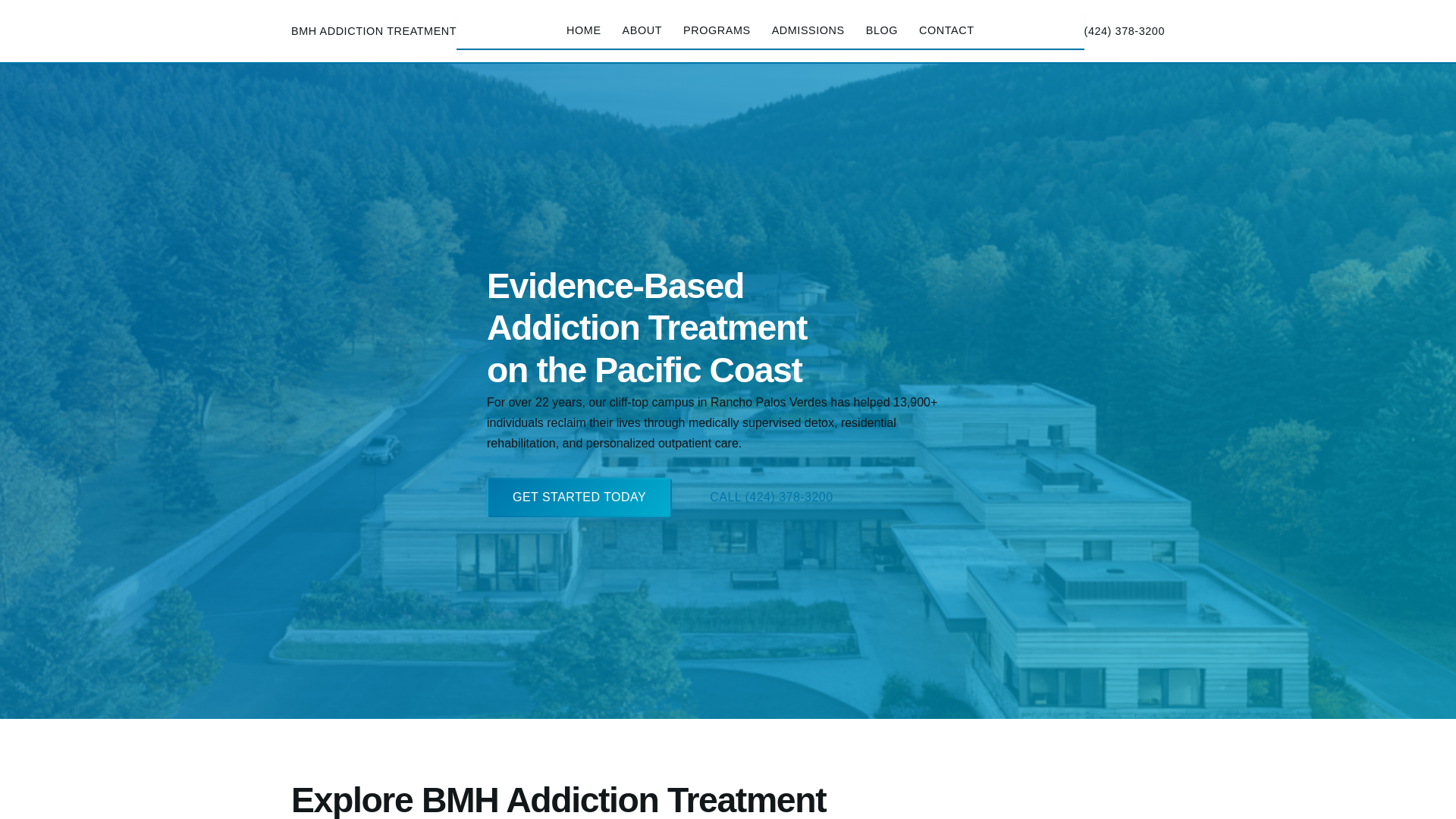 website screenshot of https://bmhtreatment.com/