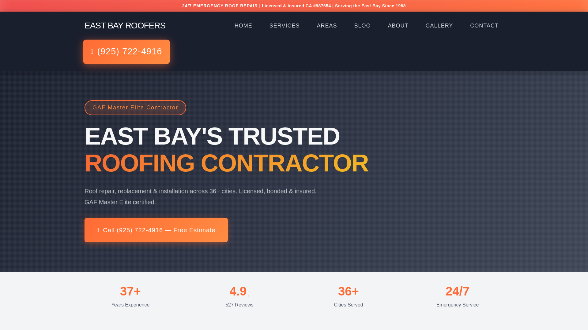 website screenshot of https://eastbayroofers-11ty.pages.dev/