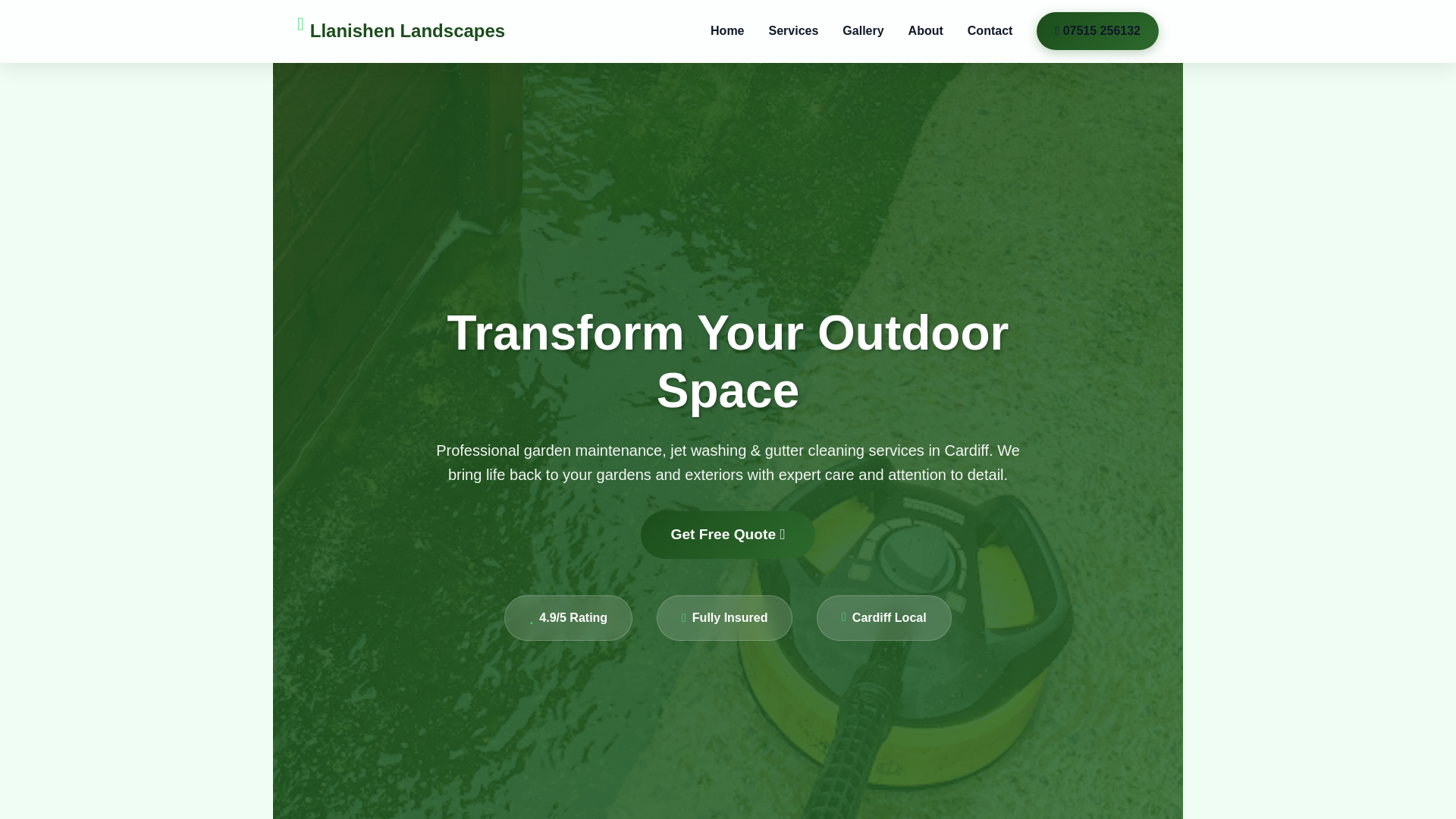 website screenshot of https://llanishen-landscapes-garden.pages.dev/