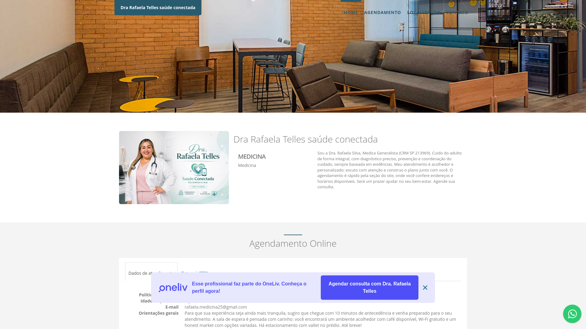 website screenshot of https://drarafaelatelles.com.br/