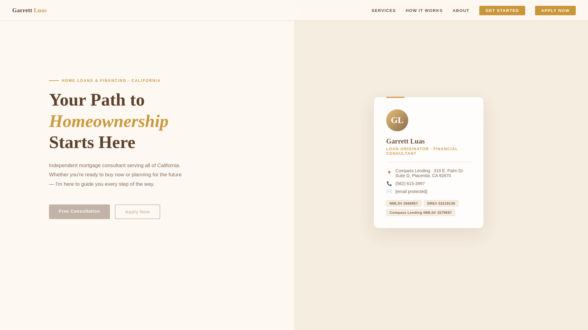website screenshot of https://gluasloans.com/