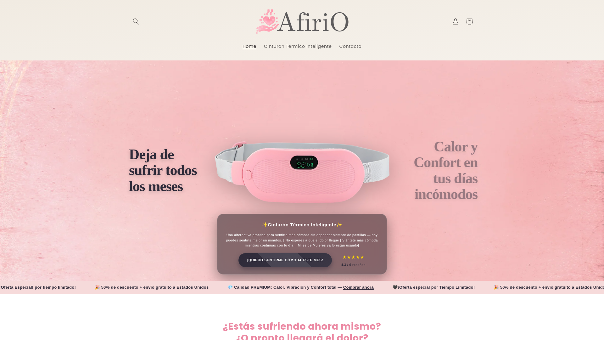 website screenshot of https://afirio.com/