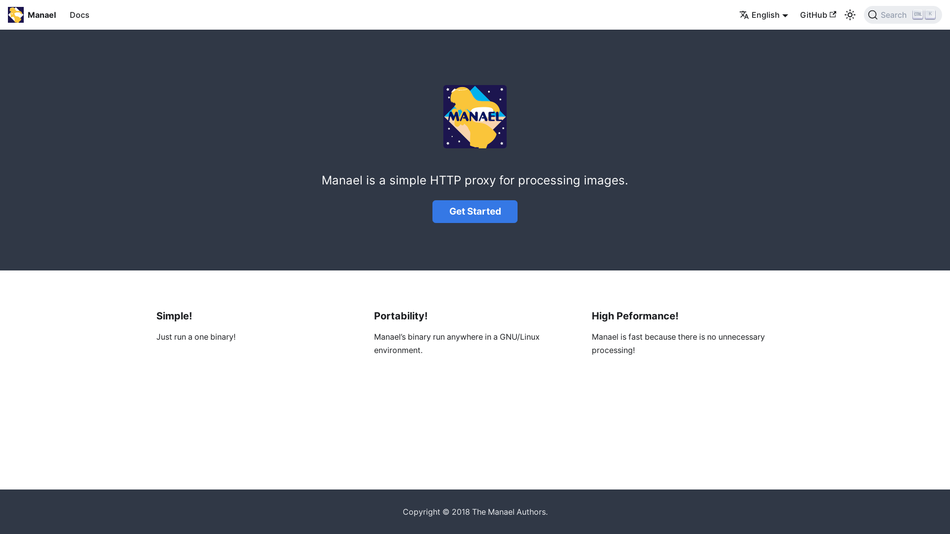 website screenshot of https://manael.pages.dev/