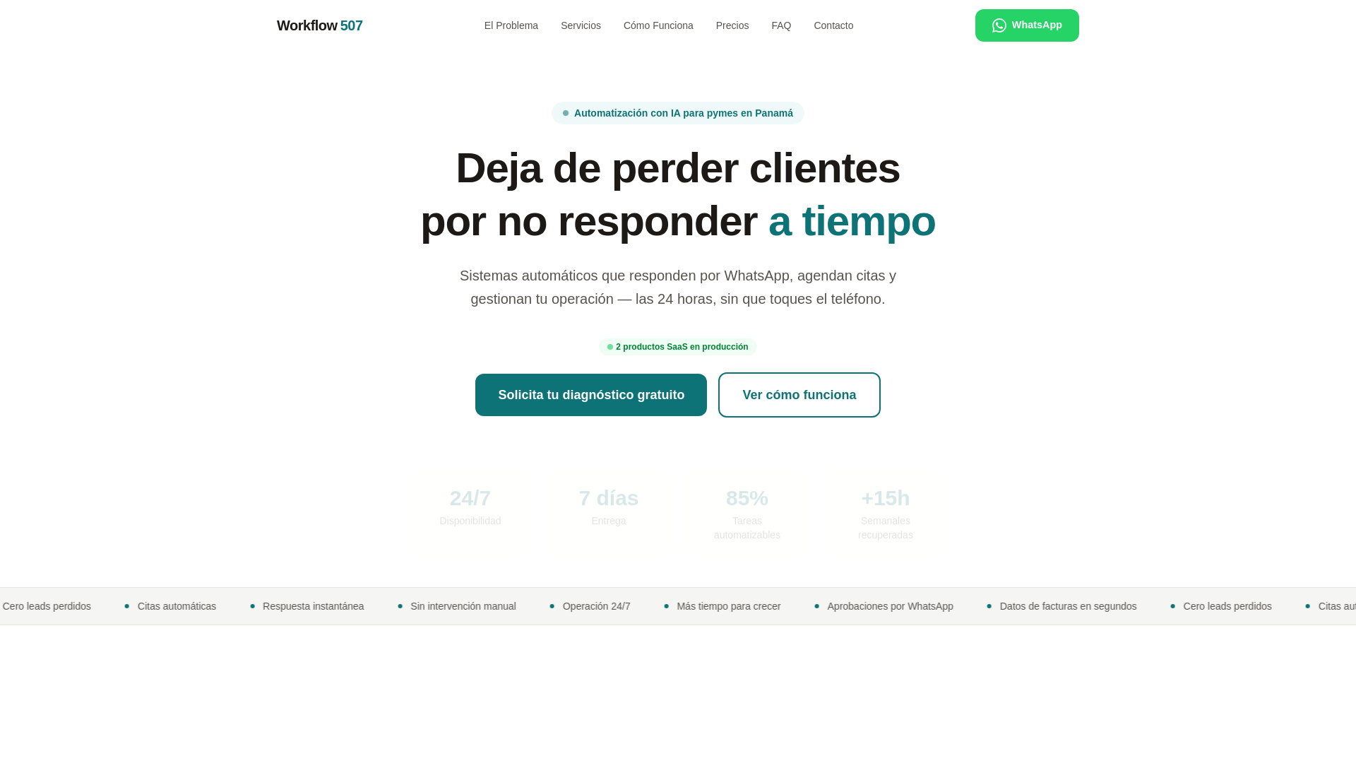 website screenshot of https://workflow507-landing.pages.dev/