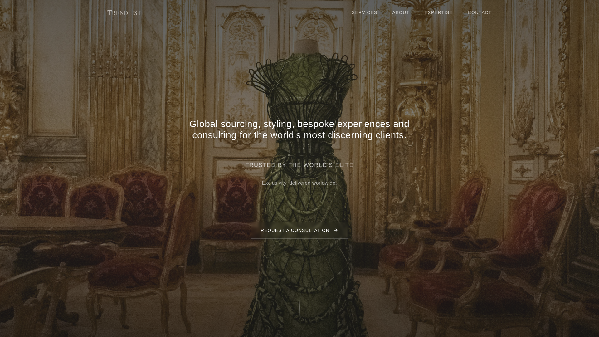 website screenshot of https://trendlistcompany.com/