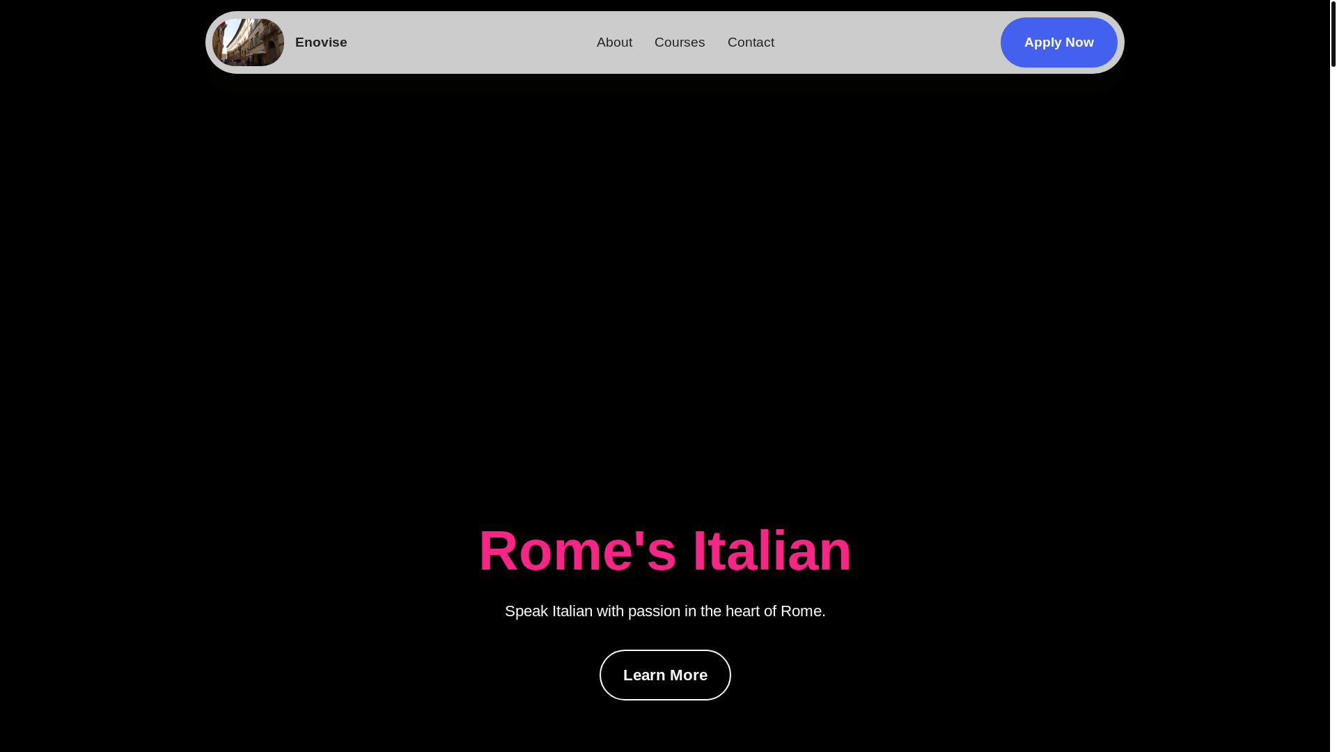 website screenshot of https://enovise.site/