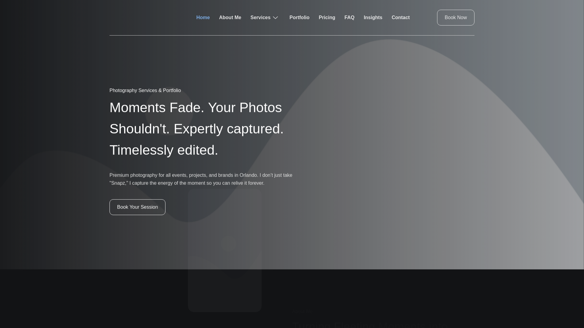 website screenshot of https://zachsnapz.com/