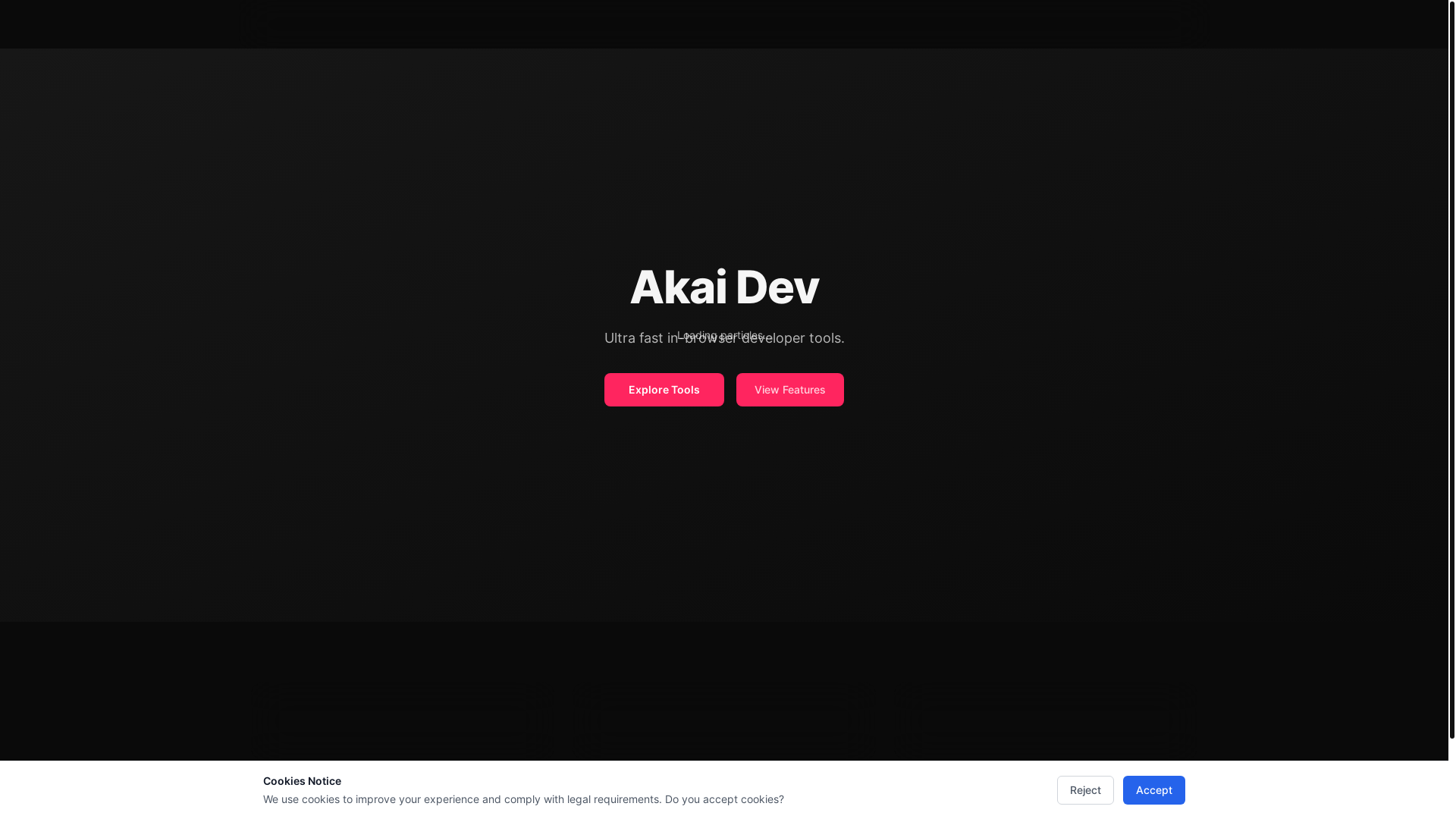 website screenshot of https://akai-dev-tools.pages.dev/