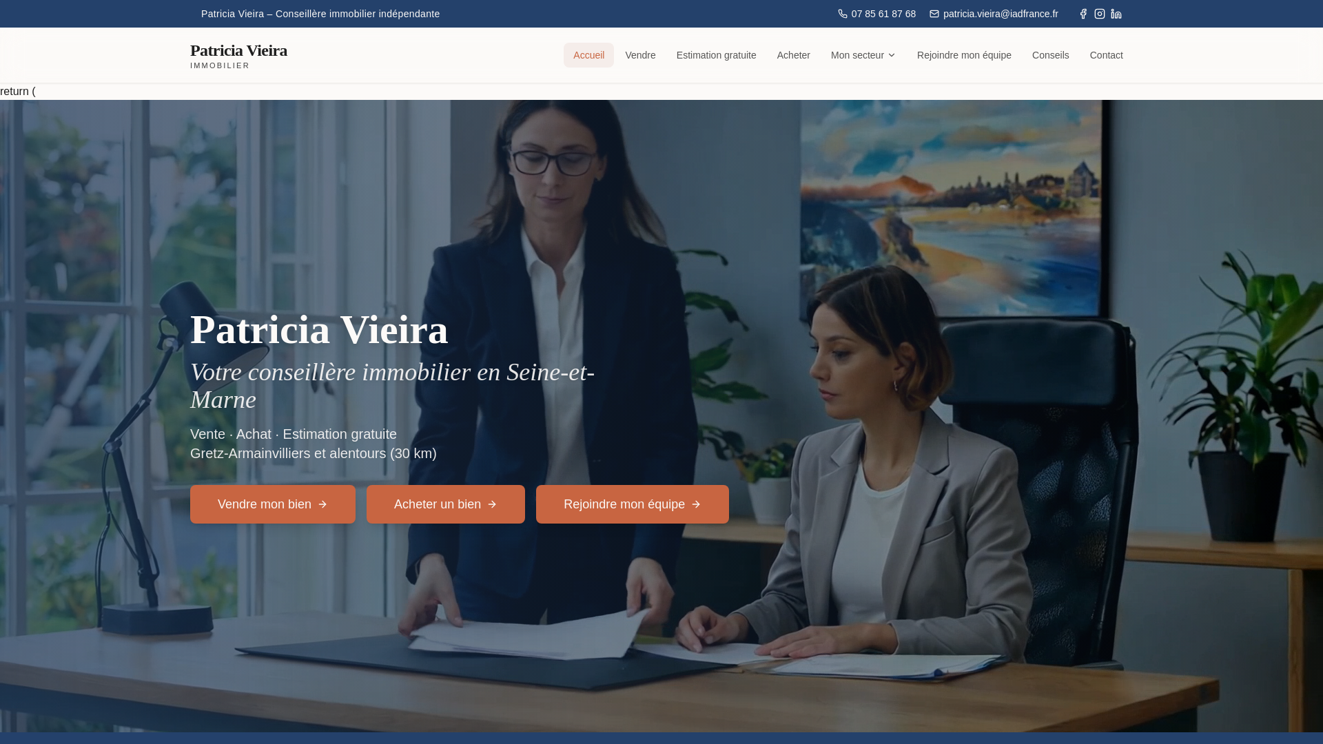 website screenshot of https://immobilier-seine-et-marne.fr