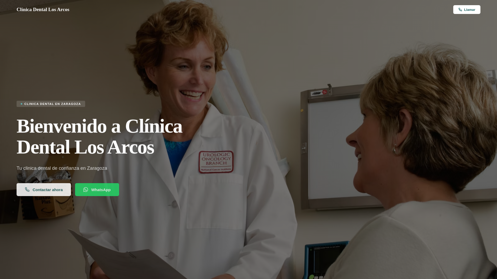 website screenshot of https://clinica-dental-los-arcos.pages.dev/