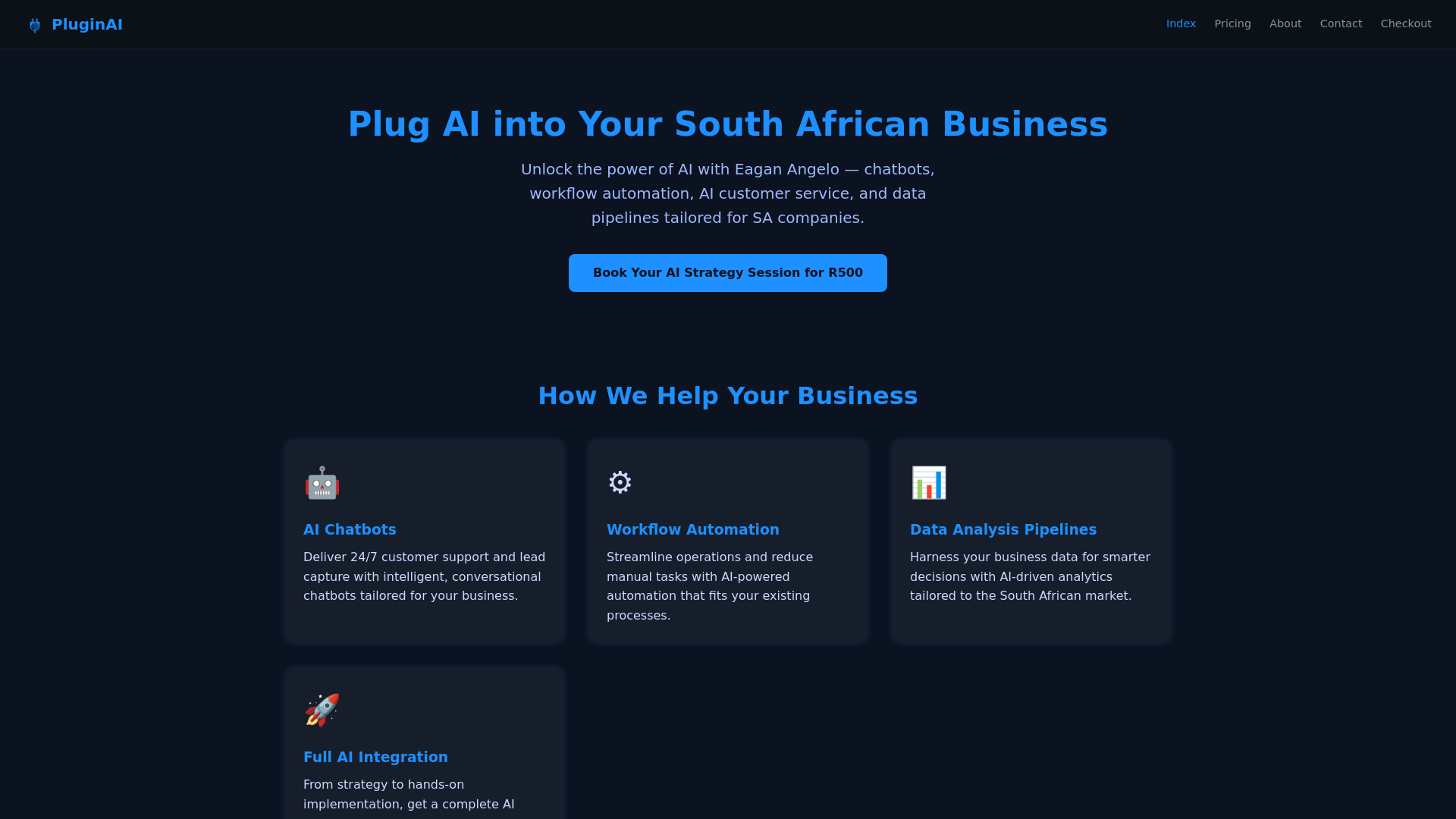 website screenshot of https://pluginai.pages.dev/