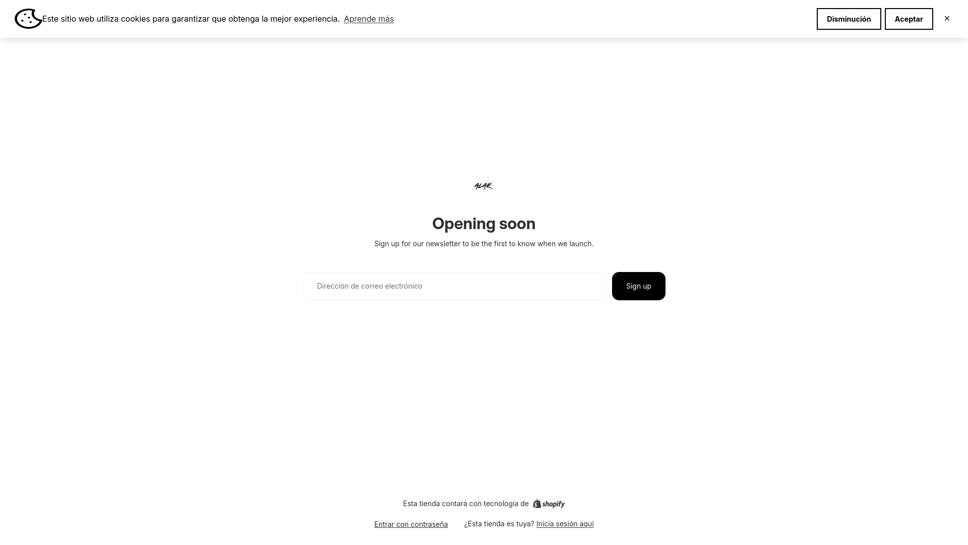 website screenshot of https://alarbrand.com/