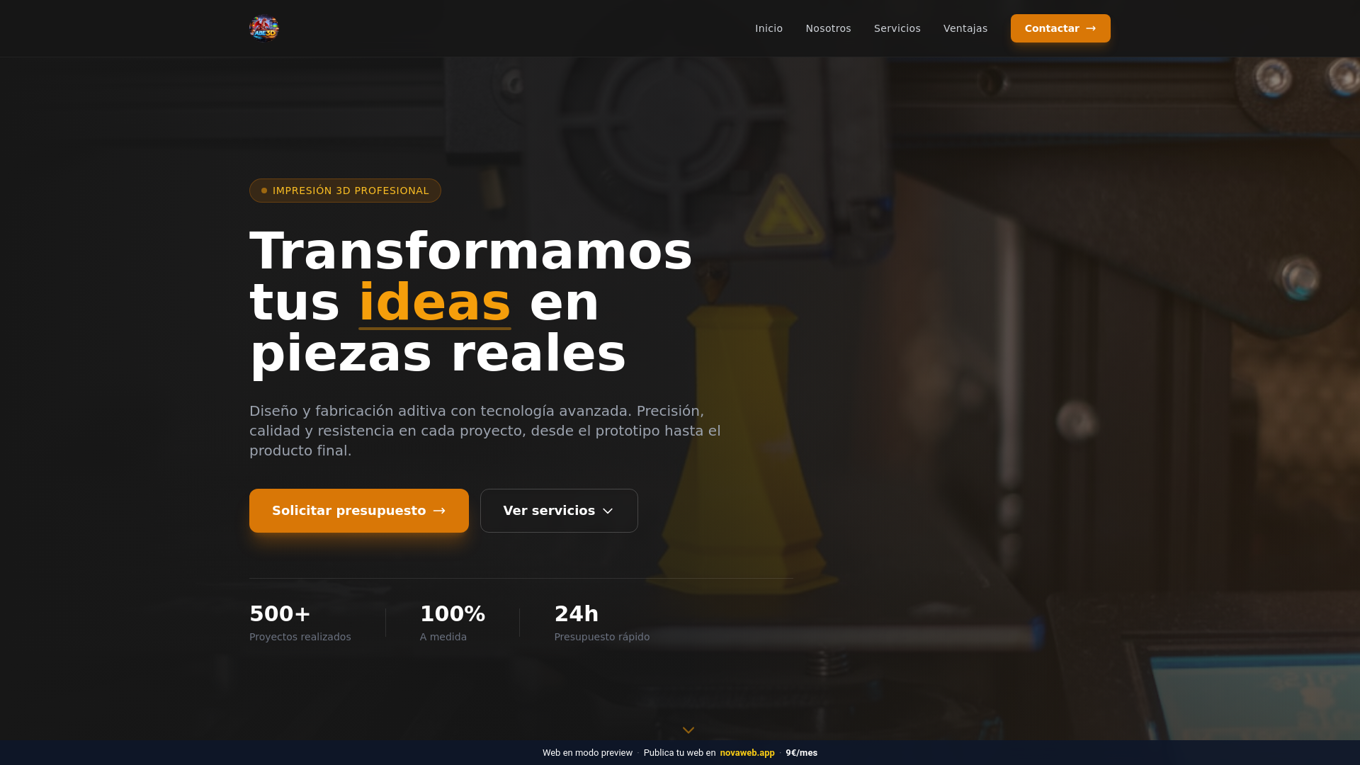 website screenshot of https://abe3d-printing.pages.dev/