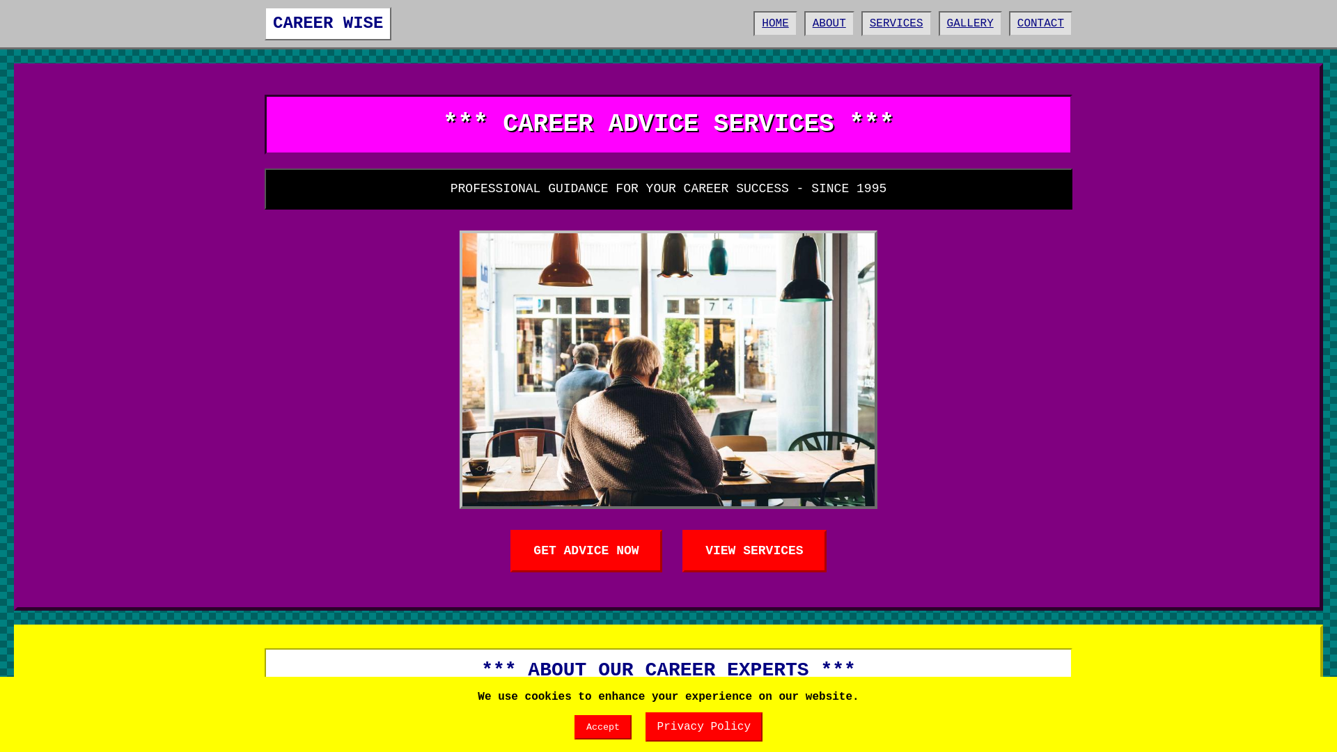 website screenshot of https://beingcareerwise.shop/