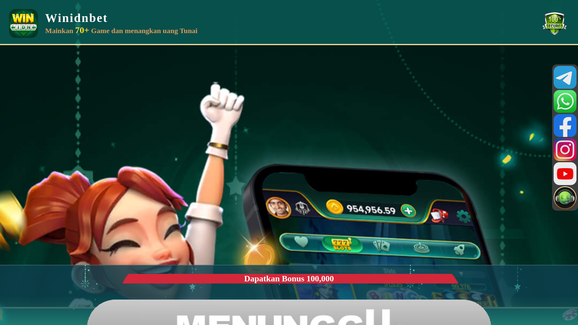 website screenshot of https://winidngame3.com