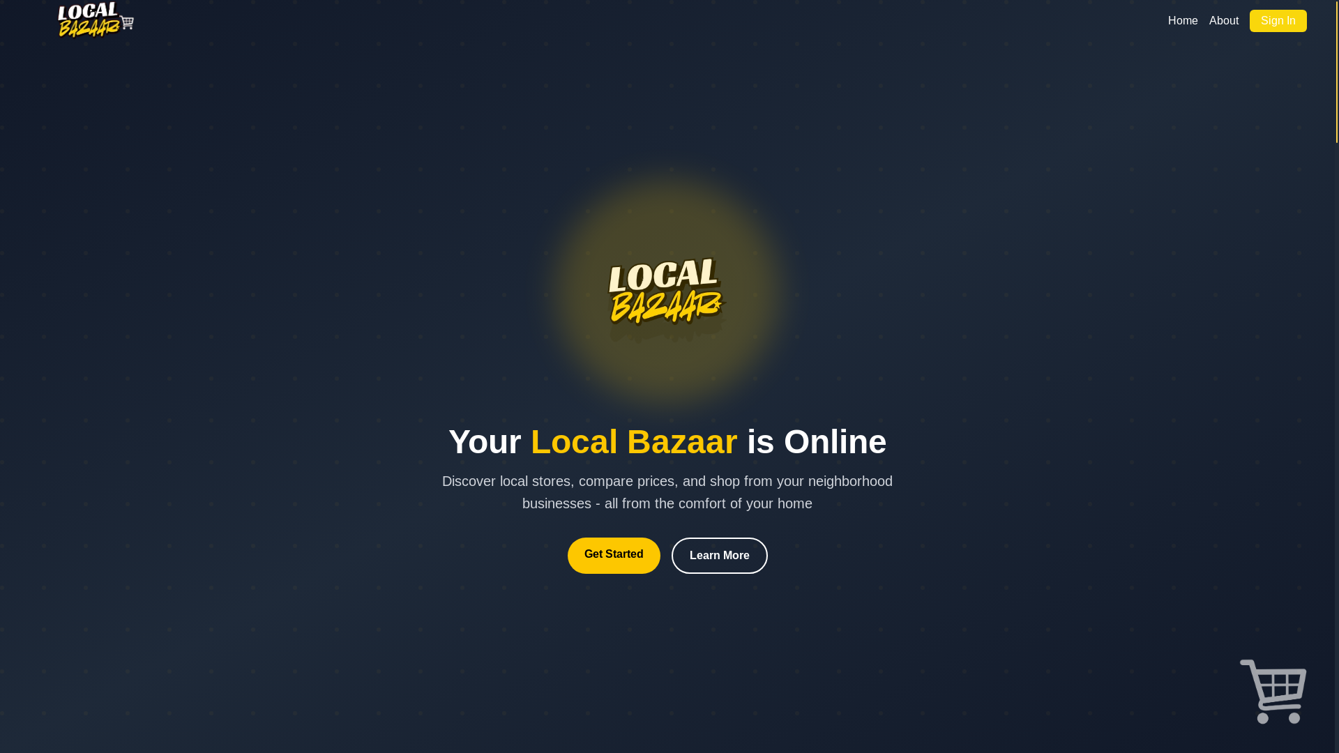 website screenshot of https://localbazaar.net.in/