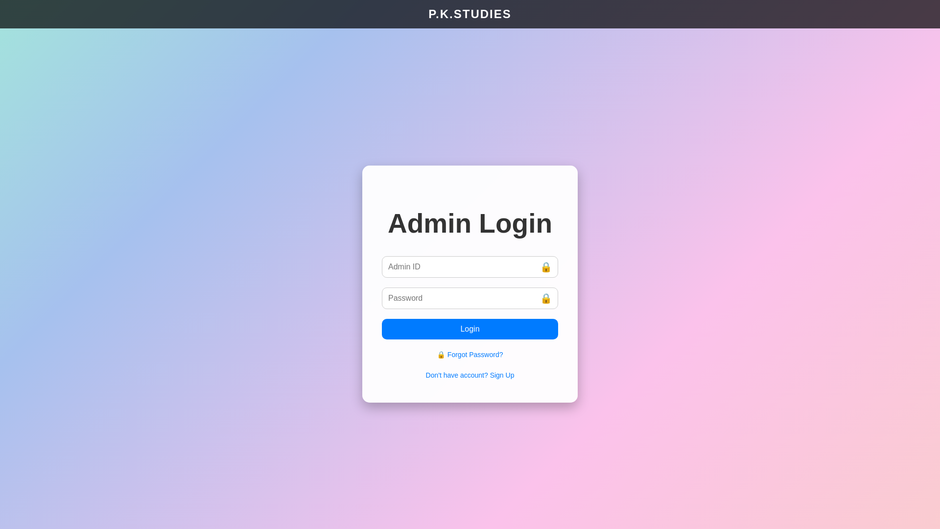 website screenshot of https://pks-admin-panel.pages.dev/