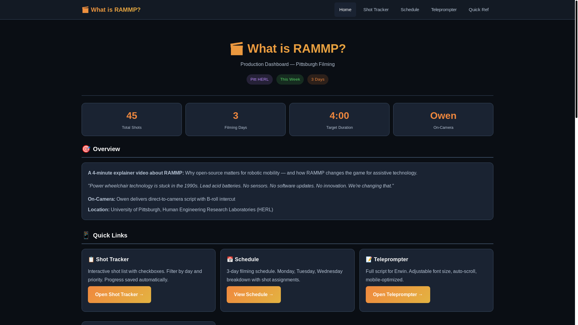 website screenshot of https://rammp-shot-tracker.pages.dev/