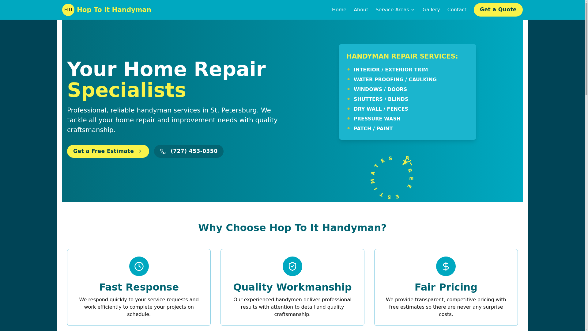 website screenshot of https://hop-to-it-handyman.pages.dev/