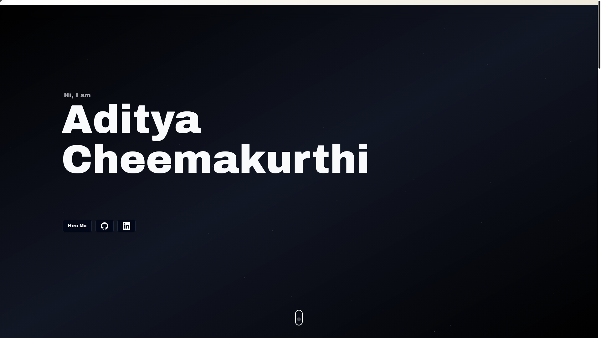 website screenshot of https://beingcheema.dev/