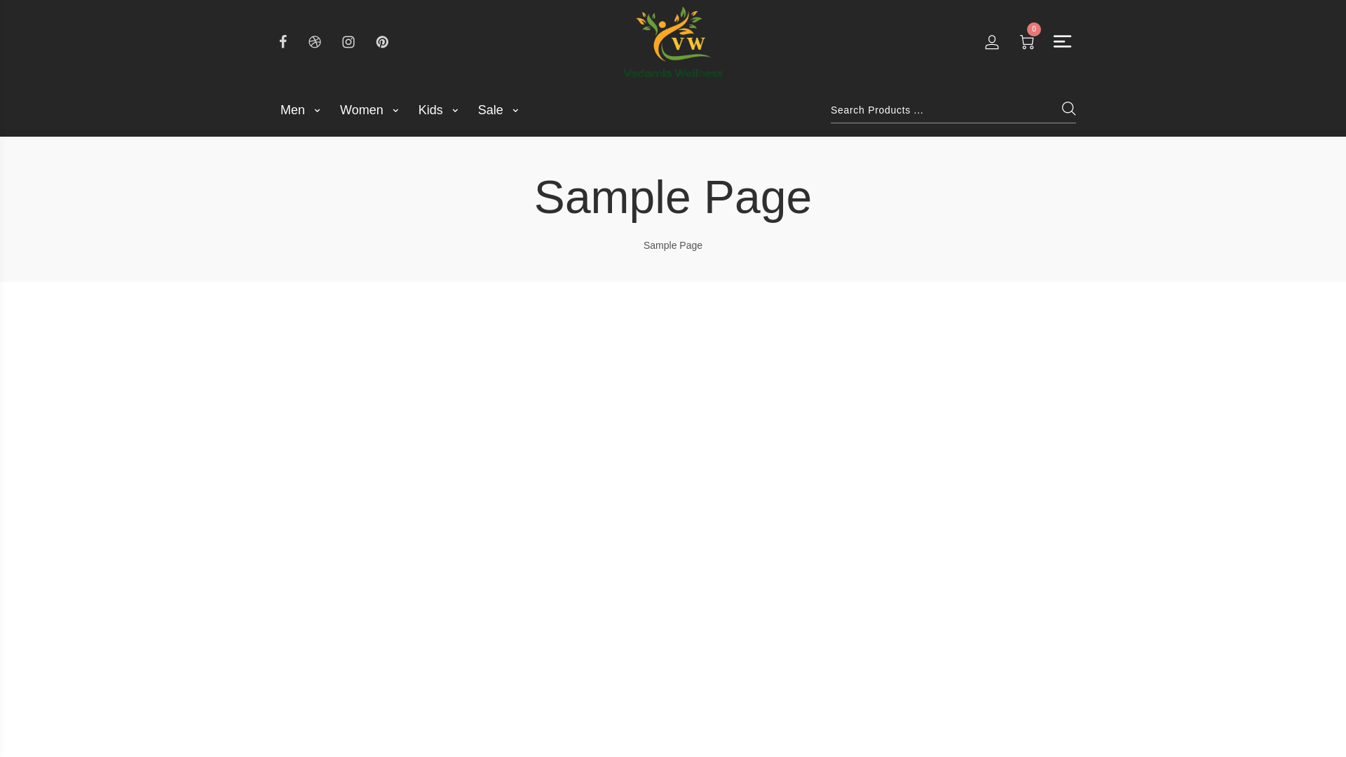 website screenshot of https://vedamlawellness.com