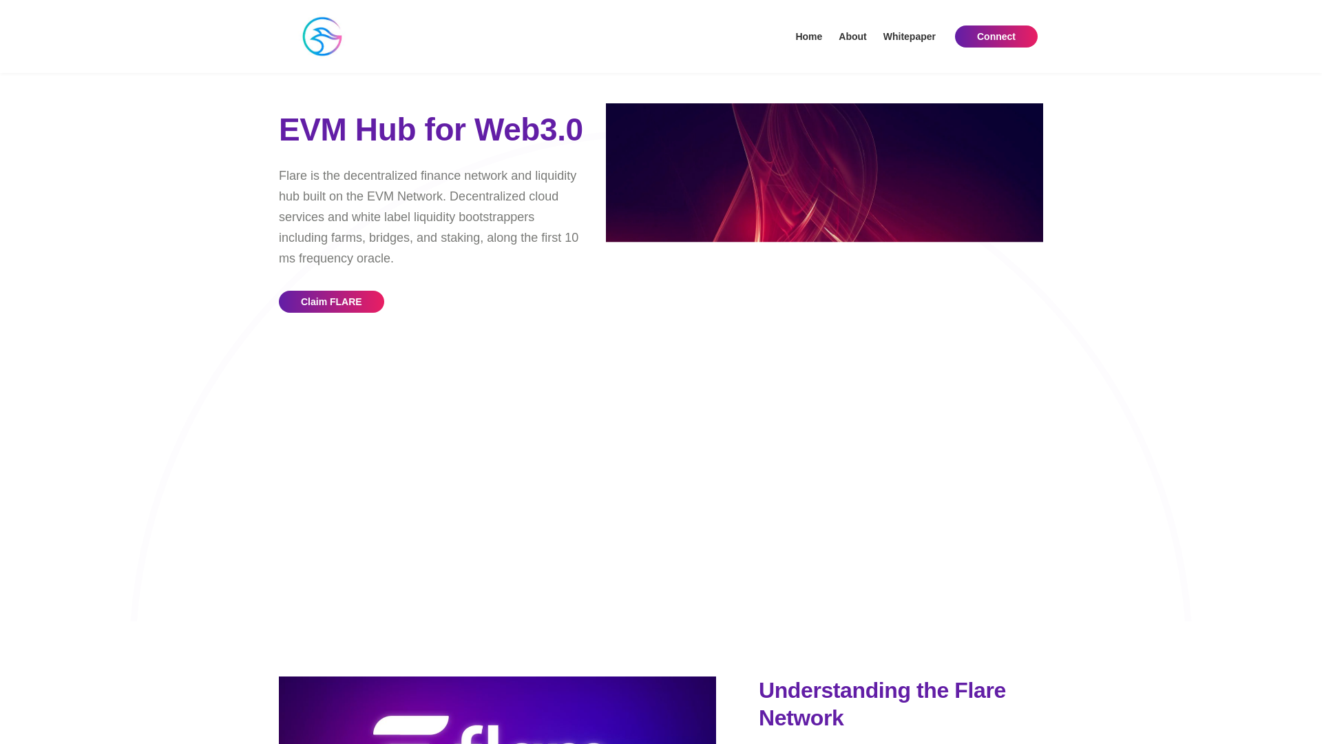 website screenshot of https://flare-claim-evm.com/