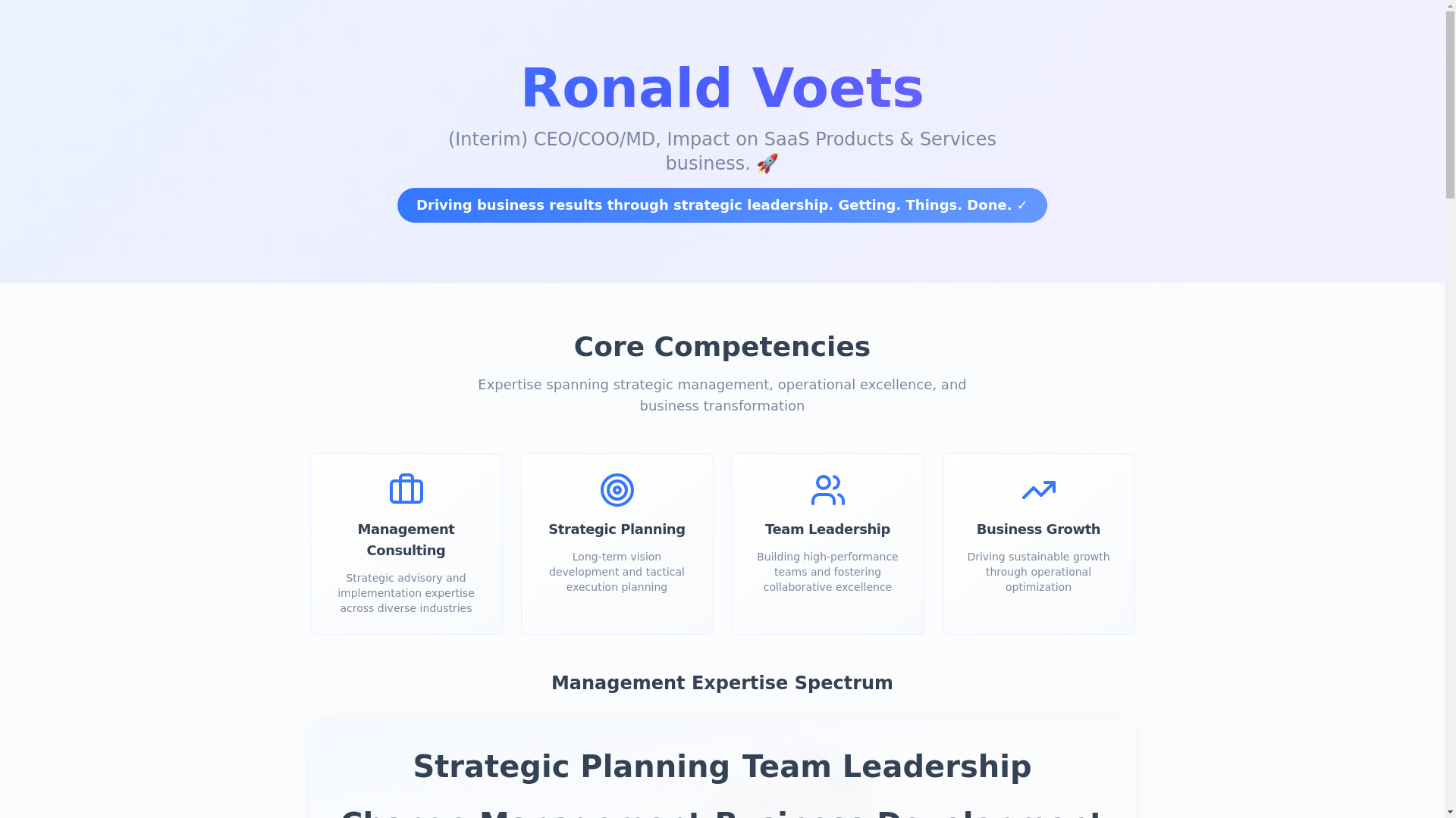 website screenshot of https://ronaldvoets.eu/