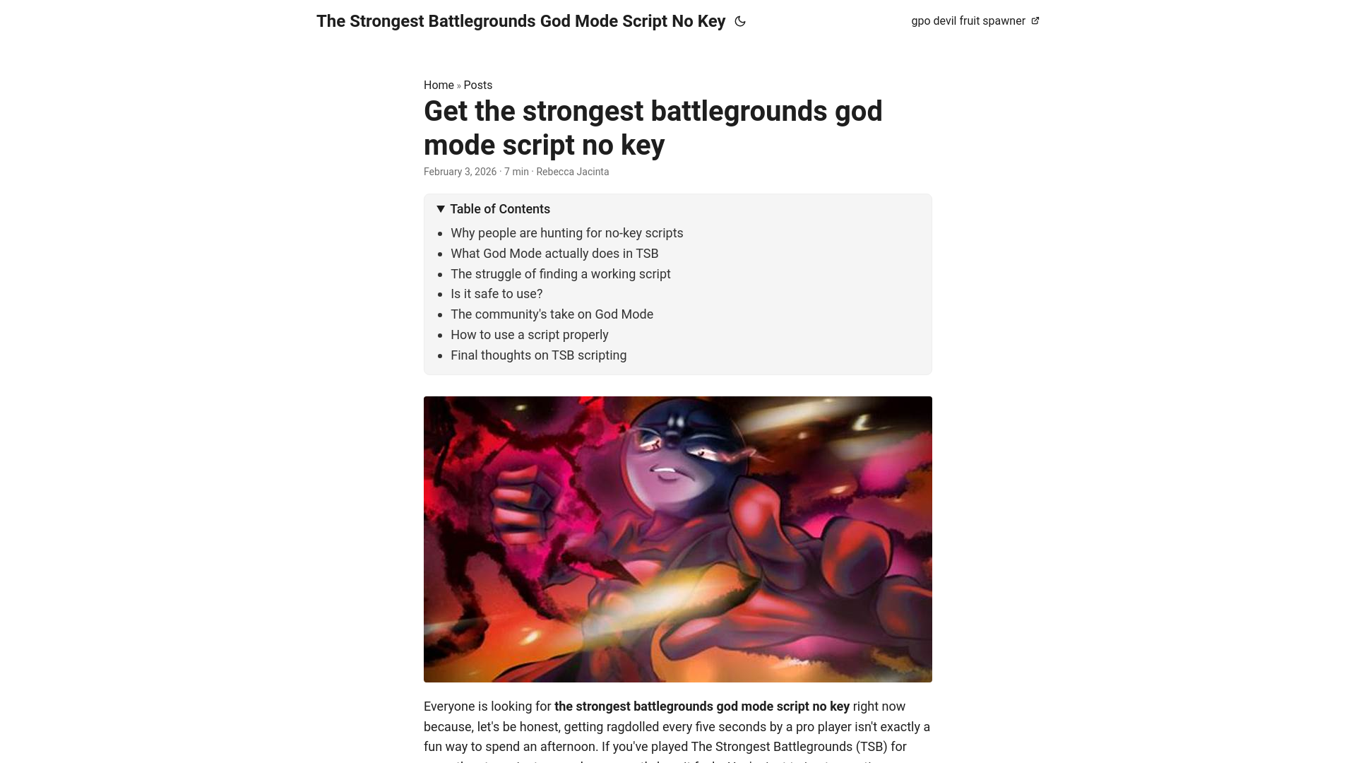 website screenshot of https://the-strongest-battlegrounds-god-mode-script-no-key.pages.dev/