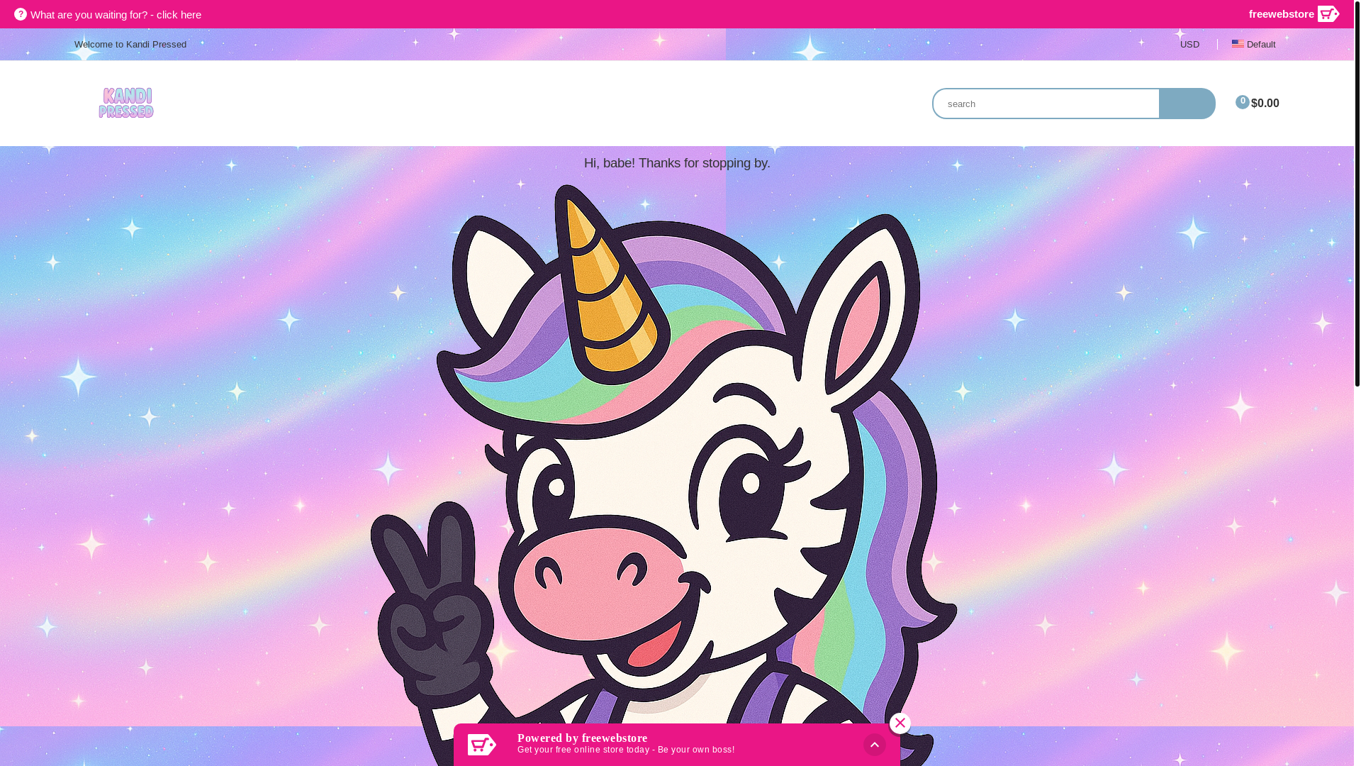 website screenshot of https://kandipressed.com/