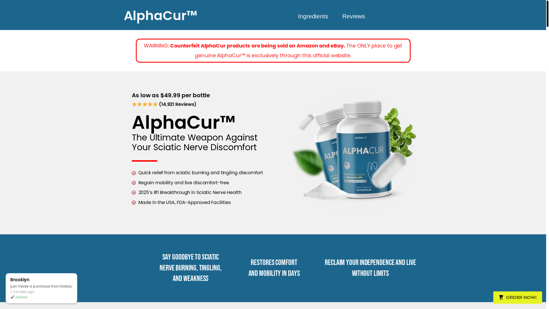 website screenshot of https://alphacurweb.site/