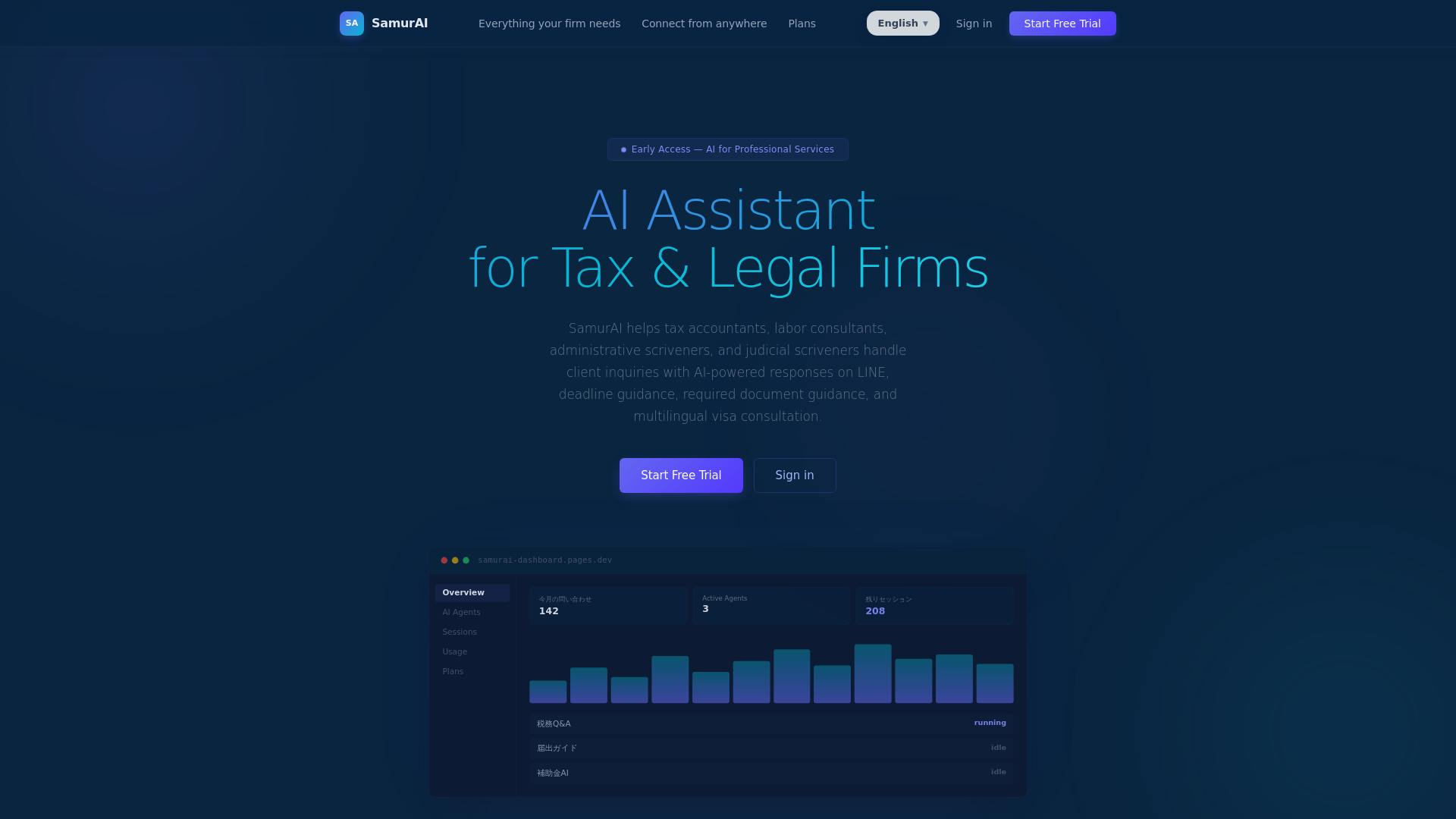 website screenshot of https://samurai-dashboard.pages.dev/