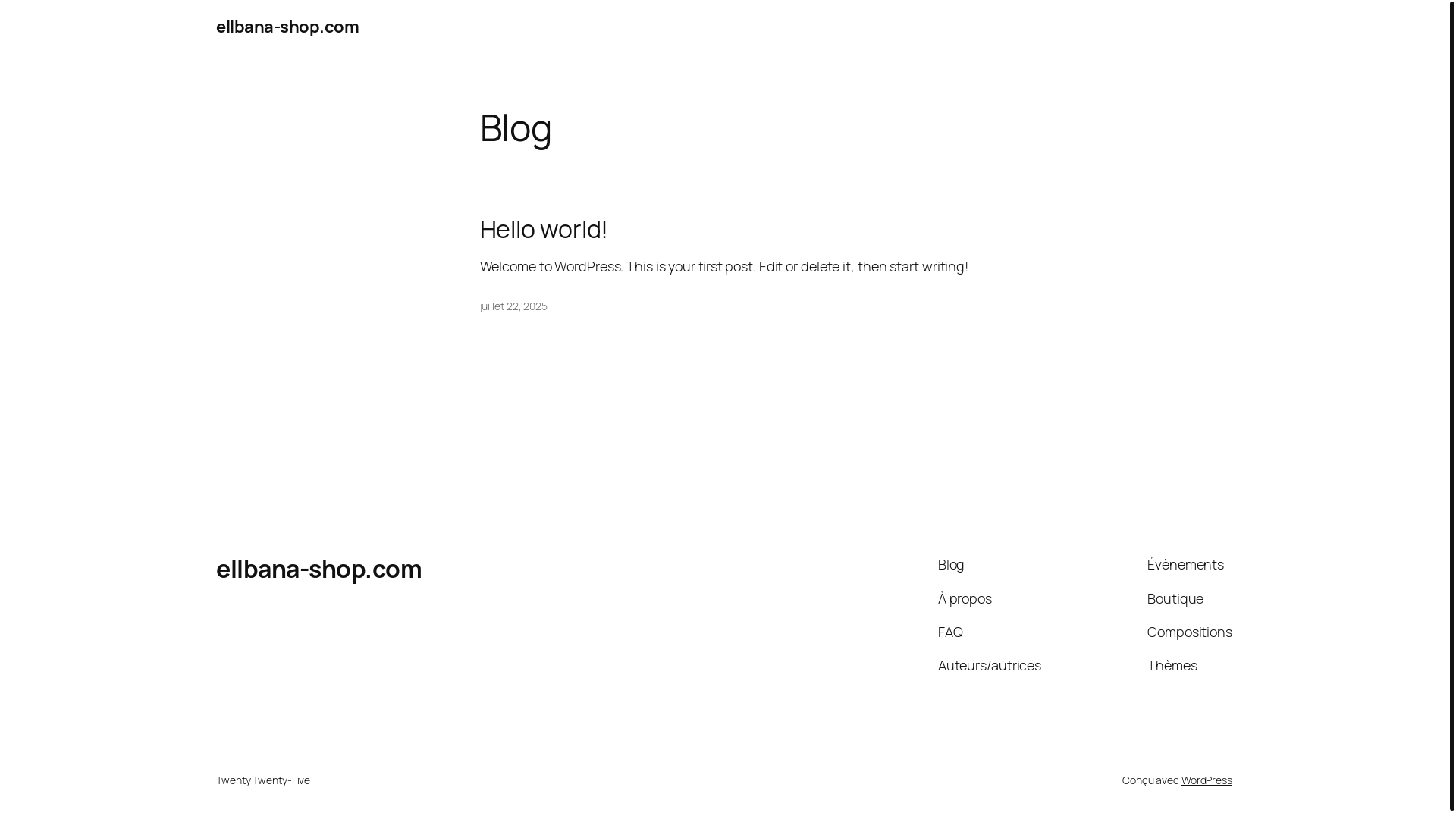 website screenshot of https://ellbana-shop.com/
