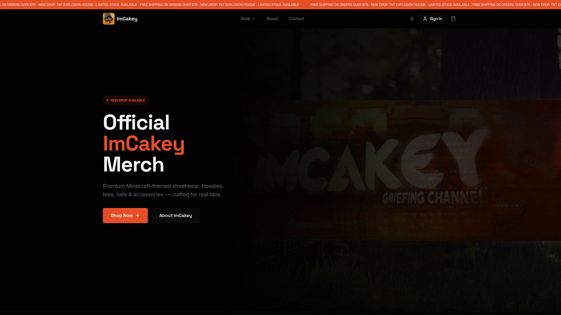 website screenshot of https://imcakey.com/