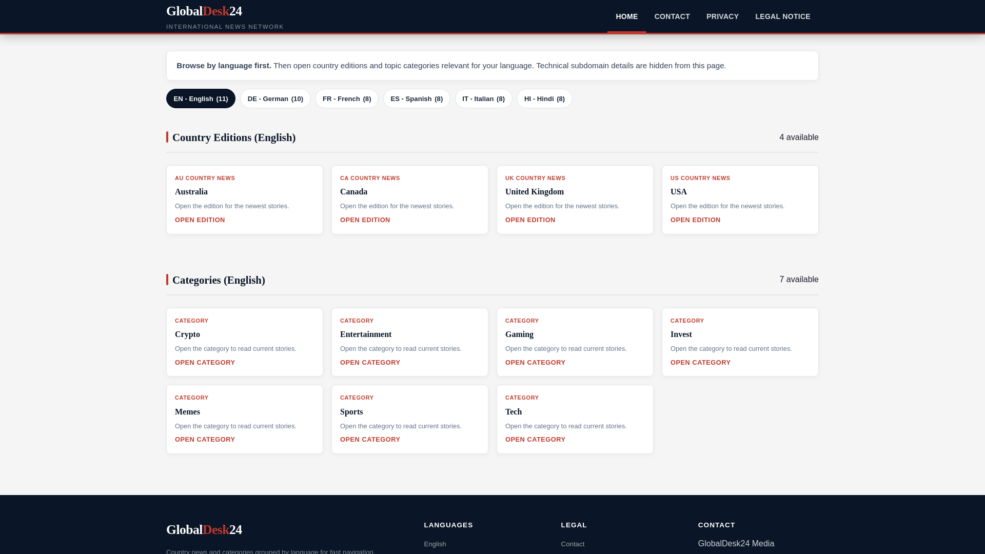 website screenshot of https://globaldesk24.com/