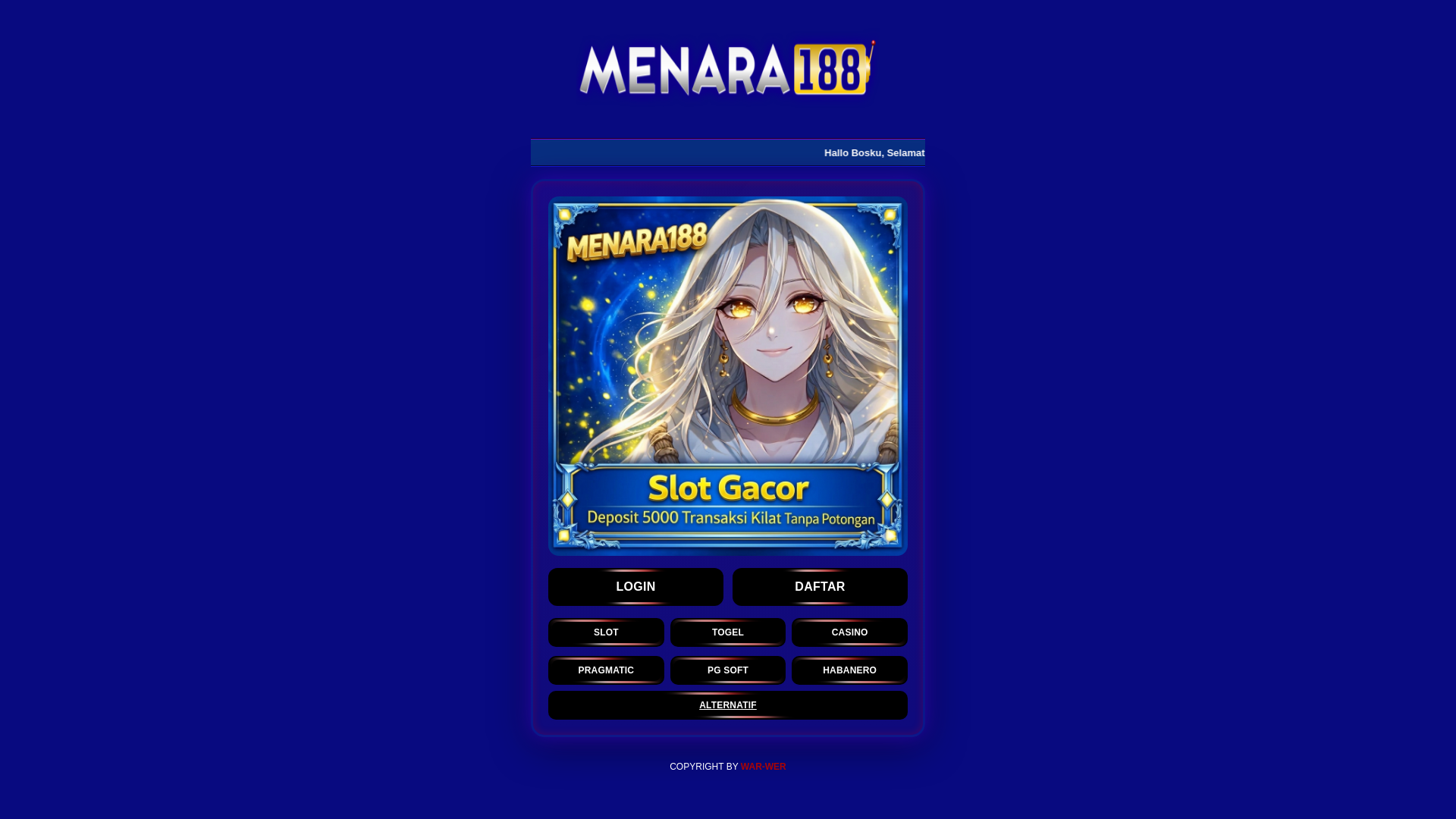 website screenshot of https://oficialmenara188.pages.dev/