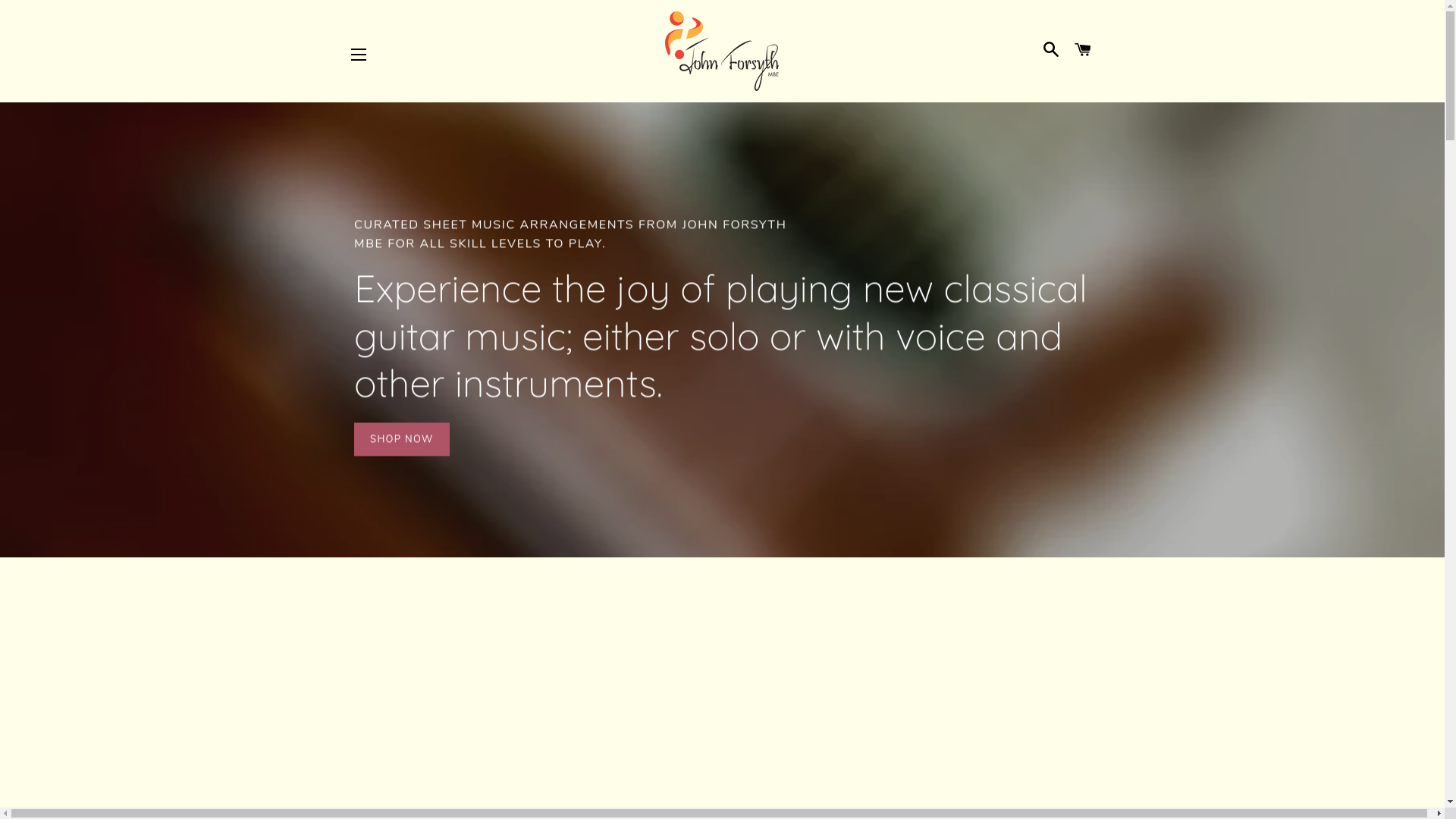 website screenshot of https://classicalguitarmusiconline.co.uk/