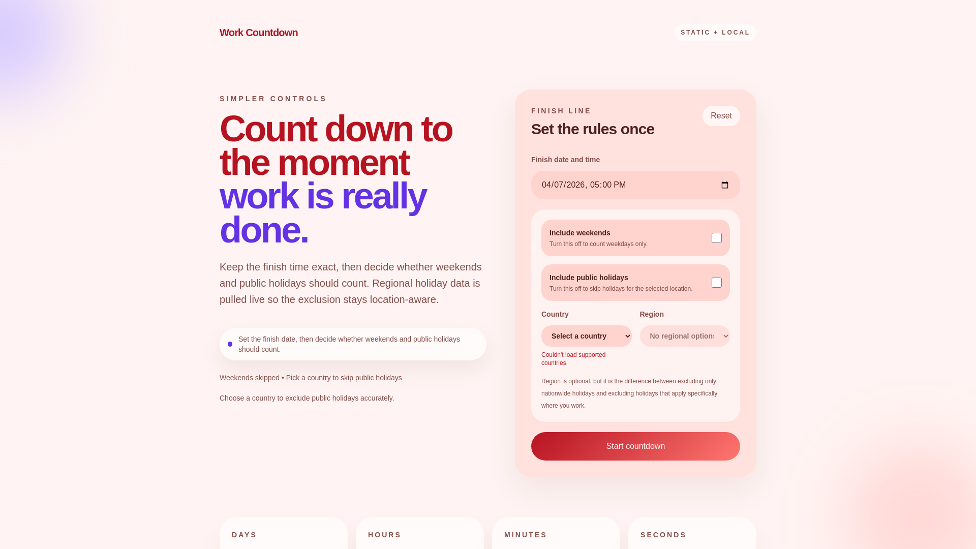 website screenshot of https://work-countdown.pages.dev/